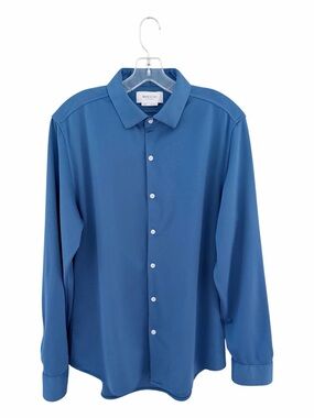 Ministry of Supply Men’s Blue Slim Fit Long Sleeve Shirt Size L